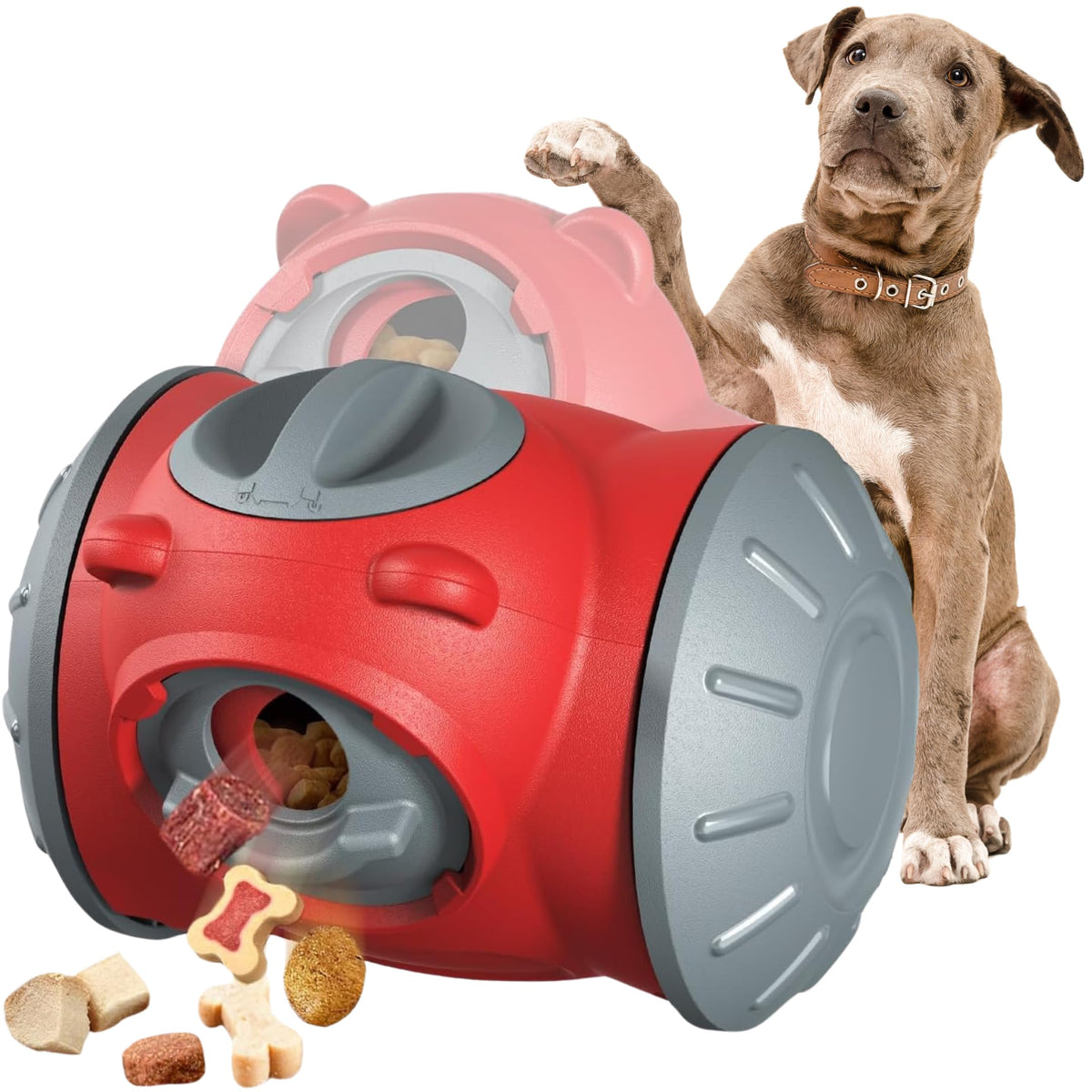 Dog Puzzle Food Dispenser, Rolling Treat Toy